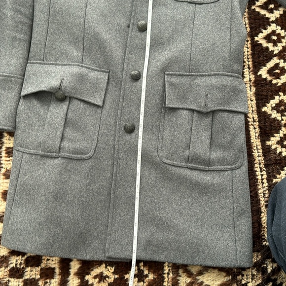 Pink Tartan military style coat/pea coat - Picture 13 of 13